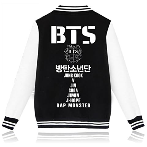 SERAPHY Unisex Jacket Kapuzenpullove Hoodied Pullover Suga Jin Jimin Jung Kook J-Hoffnung Rap-Monster V Schwarz L Cover