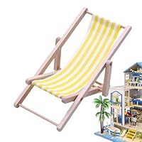 Mini Beach Chair, Mini Long Chair - Folding Magic Garden Decoration, Long Chair Model, Chair Toy for Home Office Garden Decoration, Furniture Accessories