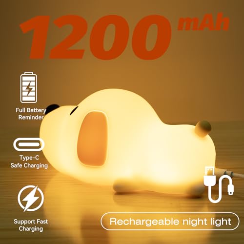 Image of Danolt Dog Night Light, Silicone Dog Lamp, Squishy Animal Night Light