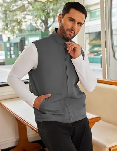 Image of COOFANDY Men's Casual Outerwear Vest Lightweight Zip Up Sleeveless Jacket Outdoor Work Hiking Travel Golf Vest with Pockets