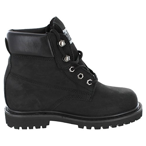Safety Girl GS004-BLK-6M Safety Girl II Soft Toe Work Boots - Black - 6M, English, Capacity, Volume, Leather, 6M, Black ()