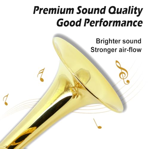 bb trumpet for beginners standard b flat trumpet with 7c mouthpiece hard case gloves amp cleaning cloth student brass instrument golden