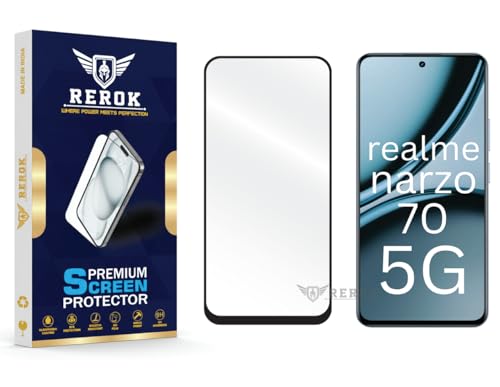 Image of Gorilla Tempered Glass Screen Protector Compatible with Realme Narzo 70 5G [Pack of 1] | Edge-to-Edge, Bubble-Free, Case Friendly, Easy Installation Kit