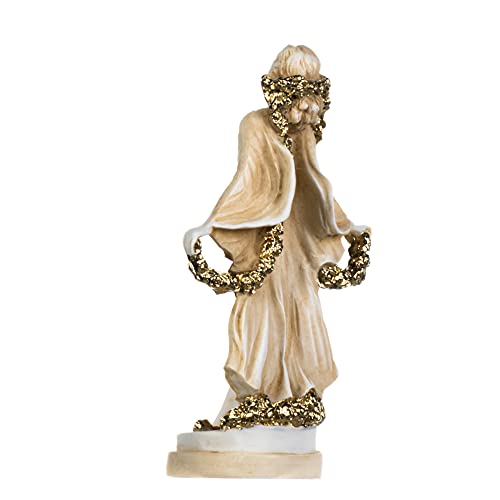Estatua decorativa de mármol con diseño de diosa Flora dorada miniatura 5