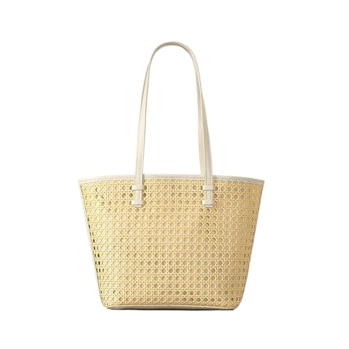 Fashion Bag Rattan Woven Women Shoulder Bags Casual Summer Beach Handbags Large Capacity Tote Purse