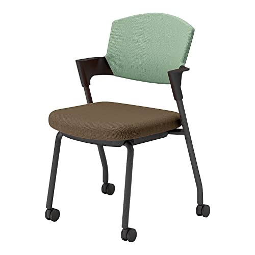 【メーカー配送・設置・組立】コクヨ ミーティングチェア 会議用椅子 プロッティ Protty スタッキング 肘付 カバー交換可能 キャスター 背座クッションタイプ K17-B22CW-M62J2