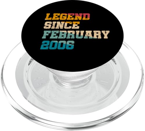 19 años leyenda desde febrero de 2006 divertido cumpleaños número 19 PopSockets PopGrip para MagSafe