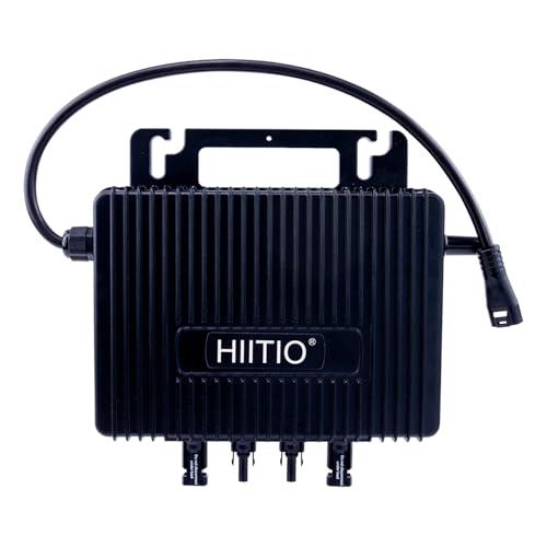 HIITIO CSA Listed Nominal Output 1000W Microinverter, IP67 Waterproof Solar Inverter, Home &...