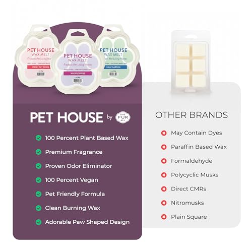 Image of Pet House Lavender Green Tea, Scented Wax Melts - Long-Lasting Plant Based Soy Wax Melts Pet Friendly Pack of 4