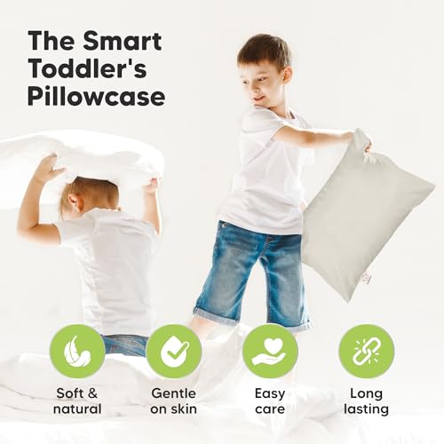 Image of KeaBabies 13 x18 Toddler Pillowcase, Waterproof - Soft Waterproof Toddler Pillow Protector Cover for Kids, Boys, Girls, Durable Machine Washable, Small Travel Pillow Sold Separately (Pearl Gray)