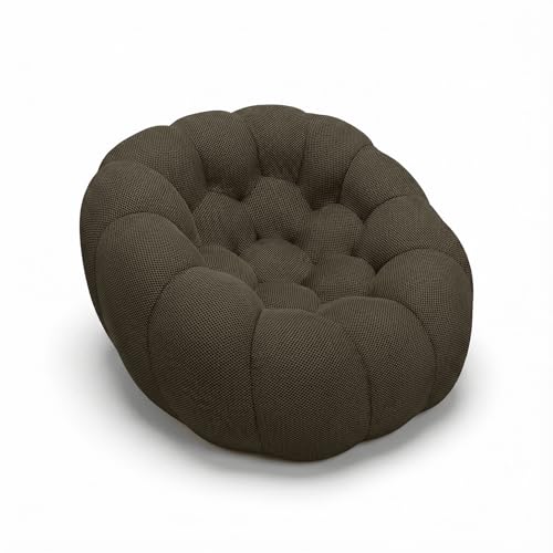 Coco Living Cocoon Simple | Fauteuil Design 1 Place Ultra Moelleux | Largeur 120 cm | Style Moderne | Assise Ultra Confortable pour Salon (Chocolat Noir)