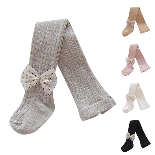 Toddler Girls Cotton Tights Cute Bowknot Knee High Socks Overknee Stockings for Kids Baby 1-12 Years2