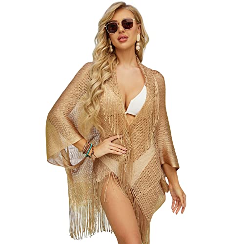 Cárdigan floral de mujer holgado para cubrir el traje de baño con elegancia 7