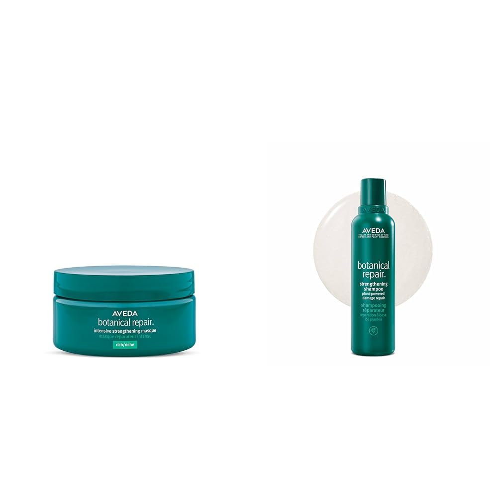 Aveda Botanical Repair Set: Maschera (200 ml) + Shampoo Ristrutturante (200 ml) per Capelli più Forti - Ammorbidisce e Facilita la Districatura dei Capelli Medio-Spessi