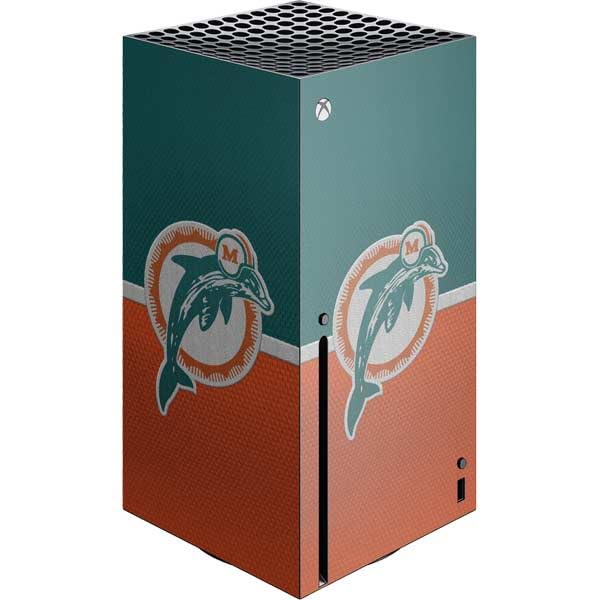 Skinit Decal Gaming Skin Compatible with Xbox Series X Console - Officially Licensed NFL Miami Dolphins Vintage Design