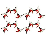 MILISTEN 16 Stück Pack Friedenstauben Anstecknadeln aus Zinklegierung mit Palästina Flagge Metallbroschen für Herrenanzug Hochzeit Alltag und Rucksack