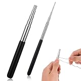 2 Pack Coil Jig Tool Set, Stainless Steel Micro 1.5mm-10mm Wire Looping Winding Rod, Wire Looping Wrapping Step Mandrel, 10 Sizes Round Multi Jump Ring Mandrel Wire Looping Rods Forming Rings Tool