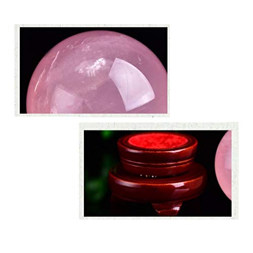 Boule de cristal rose en quartz naturel pour harmoniser le bureau