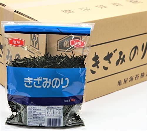 亀屋海苔 きざみのり 業務用 上質焼きのり使用 2ミリ幅 100g入り×20袋セット そば屋・海鮮料理店・寿司屋・料亭・和食店に人気