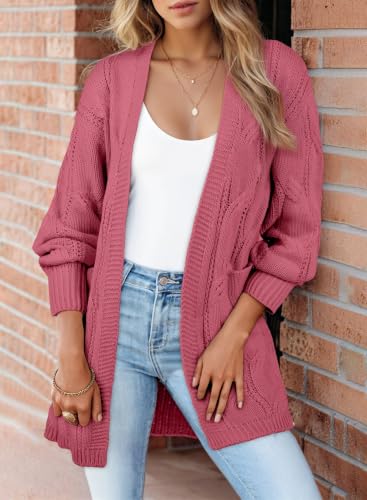 Image of Dokotoo Women Long Cardigan Open Front Knit Sweater 2026