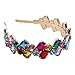 KUYYFDS Rhinestone Headband Baroque Crystal Hairband Colorful Beaded Bling Headbands Fashion Luxury Diamond Hair Hoop (Multicolor)