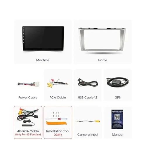 Navegador GPS estéreo Android 15 para Toyota Camry 2006-2011 con Bluetooth 4