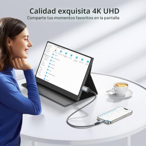 Evita adaptadores con el cable USB C a Mini HDMI de 1m para MacBook 3