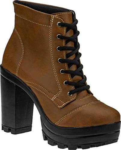 Coturno Lumiss Salto Alto Original (37, Caramelo)