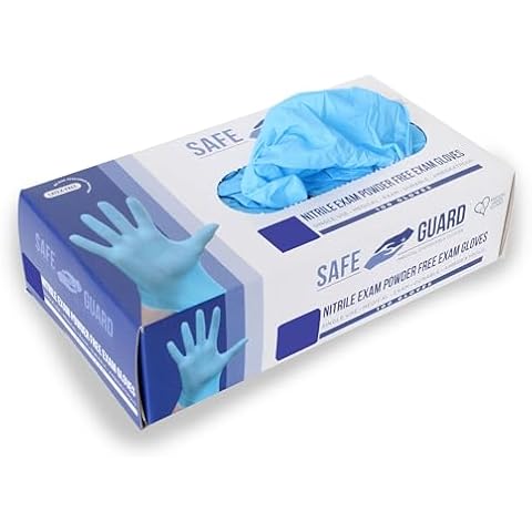 ESKAY PRODUCTS Nitrile Exam Disposable Blue Gloves, Powder Free and Latex Free, Multi Use Gloves, Food Service Use (Medium (Pack of 100) Cover
