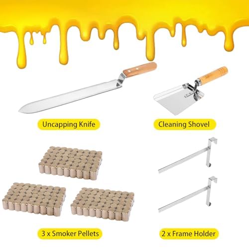 Beekeeping Supplies - 30Pcs Beehive Starter Kit, Bee Keeping Supplies-All Beekeeping Tools and Equipment, Bee Smoker Kit for Beekeeping for Beginners and Professionals (30Pcs Beekeeping Supplies Kit) - Image 5