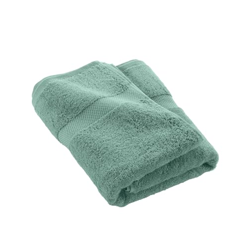 Douceur d'Intérieur Drap de Douche (70 x 130 cm) Elegance Celadon, 100% Coton Uni
