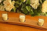 Barrel Stave Votive Candle Display Holder With Candles Included (5 Candles, Walnut)