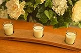 Barrel Stave Votive Candle Display Holder With Candles Included (5 Candles, Walnut)