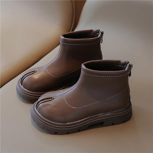 Shoes for Girls Size 4 for Toddler Girls Front Zipper Cheer Shoes Outdoor Warm Non Slip Mary Jane Shoes2