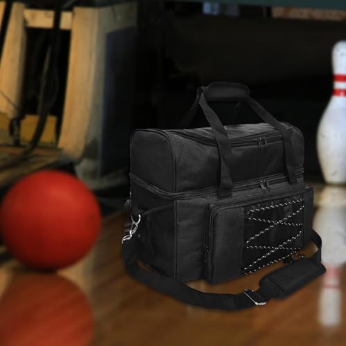 RNXRZANK Bowling Bag for 2 Balls Bowling Ball Storage Bag Sturdy Large Capacity Bowling