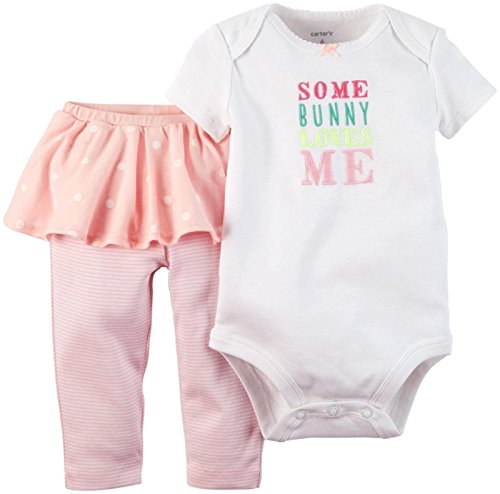 Ensemble 2 pièces bébé fille avec body et pantalon tutu rose en coton doux