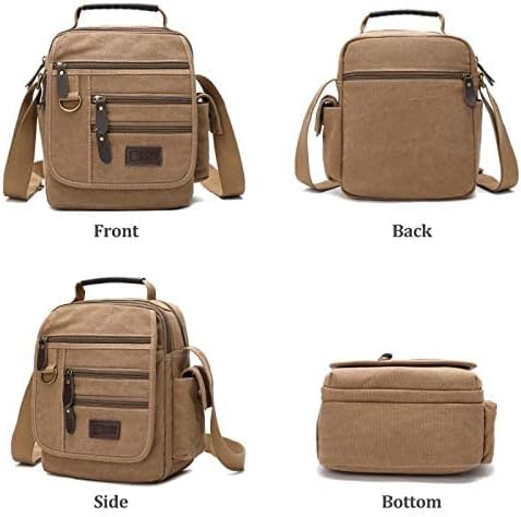 Miniatura 3 de Bolso bandolera de lona para hombre, bolso bandolera pequeño, bolso de trabajo, multifunción, vintage