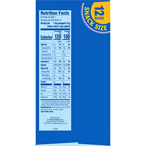 Pop Secret Popcorn, Butter 100 Calorie Microwave Bags, 12 Count Boxes (Pack Of 4) #TOP3