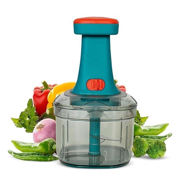 Manual Food Chopper for Kitchen | Hand Press Vegetable & Fruit Chopper | Multi-Purpose Onion Garlic Tomato Chilli & Dry Fruit Cutter | BPA-Free Container | Easy to Clean-image-13