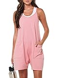 ANRABESS Women's Summer Casual Sleeveless Romper Loose Spaghetti Strap Shorts Overalls Jumpsuit with Pockets 2024 Clothes Small