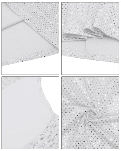 Image of Women Rave Holographic Dress Metallic Silver Mini Hoodies Backless Sleeveless Party Festival Dress