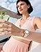 Metal Bracelet for Apple Watch Bands 40mm for Women with SE 3 Bling Case,Rose Gold Dressy Magnetic Slim Strap for iWatch Bands SE Series 6 5 4 for Girl,Fancy Stainless Steel Mesh Loop iPhone Wristband