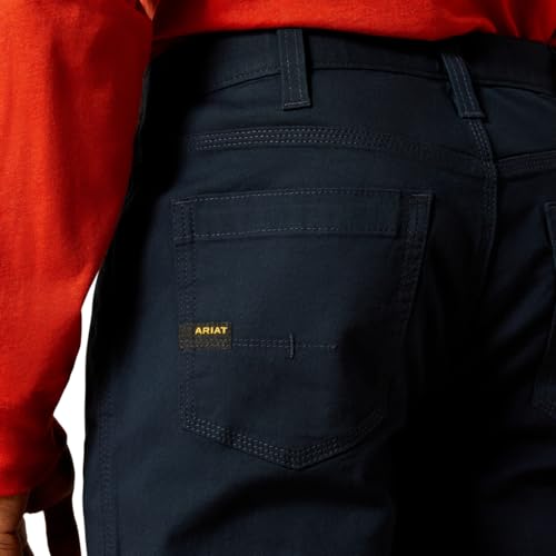 Image of ARIAT Men Rebar M5 Straight DuraStretch Made Tough Straight Pant Dark Navy