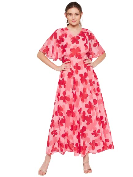 hello design Women V-Neck Solid Maxi Dresses-picture-52