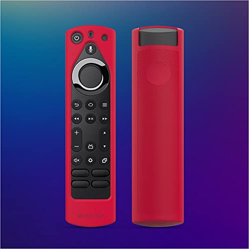 Image of Amazon Fire TV 55 inch 4-Series 4K UHD smart TV bundle with Universal Tilting Wall Mount and Red Remote Cover
