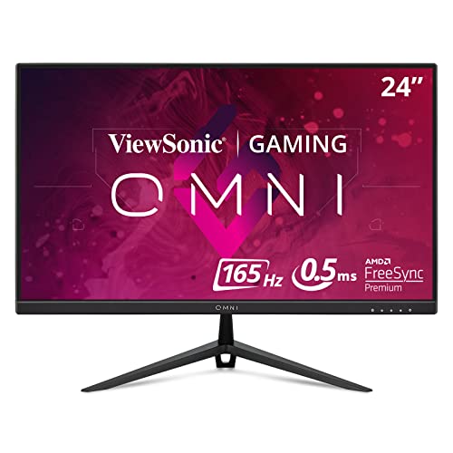 Viewsonic VX2428 60,5 cm (24 Zoll) Gaming Monitor (Full-HD, IPS, 180 Hz, 1 ms, FreeSync Premium, HDMI, DP, Lautsprecher) Schwarz