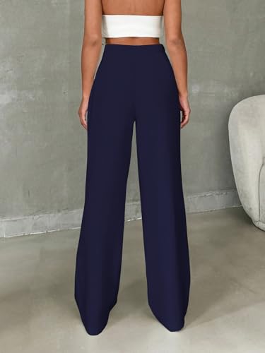 Image of Toochki Trousers for Woman Pants Women's Formal Office Korean | Black Track Pant | Straight | Cotton Spandex Stretchable Trouser | High-Waisted Bottom Wear