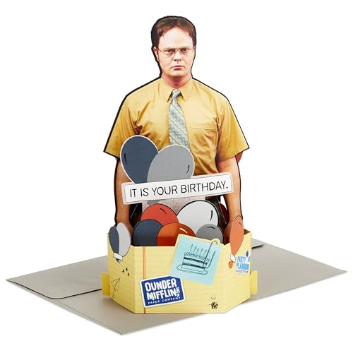 Hallmark Paper Wonder Funny Pop Up Birthday Card (The Office, Dwight Schrute)