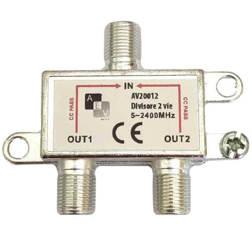 𝐃𝐮𝐞 𝐮𝐬𝐜𝐢𝐭𝐞 𝐩𝐫𝐚𝐭𝐢𝐜𝐡𝐞: Consente il collegamento di due dispositivi di ricezione, come televisori o radio, con connettore F e Power Pass su tutte le uscite. Morsetto di messa a terra (4mm²) per una sicurezza aggiuntiva.
