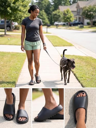 Image of Cloud Slides for Women Men, Unisex Recovery House Slides Indoor Outdoor, Waterproof Shower Shoes for Bathroom, Womens Mens Walking Sandals Comfortable